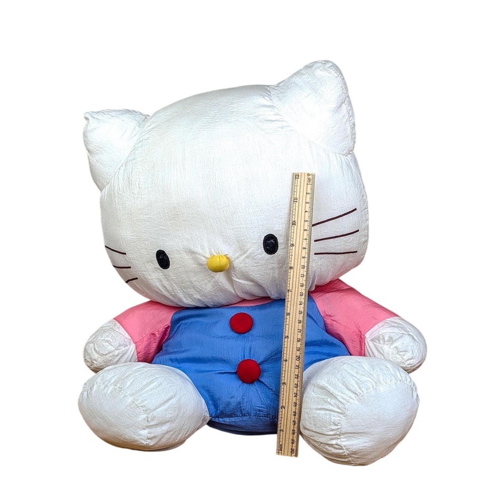 XL Jumbo Hello Kitty Giant Plush - 1990s Vintage Sanrio Parachute Nylon Swishy